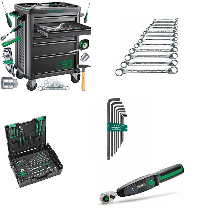  Zdjęcie z bliska, skupiające się na profesjonalnym kluczu dynamometrycznym STAHLWILLE (np. z serii MANOSKOP). Widoczna jest solidna, metalowa rękojeść oraz wyraźna skala nastawcza z precyzyjnymi oznaczeniami momentu. Ujęcie akcentuje wysoką jakość materiału, grawerowane logo STAHLWILLE oraz numer seryjny. Obok klucza może leżeć certyfikat kalibracji. Tło jest delikatnie rozmyte, co skupia uwagę na narzędziu jako symbolu precyzji, bezpieczeństwa i niezawodności, dystrybuowanego przez DAKAM.