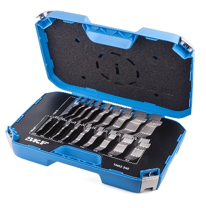 podkładka regulacyjna SKF TMAS 340, zestaw podkładek SKF TMAS 340 do osiowania, precyzyjne pozycjonowanie dużej maszyny przemysłowej