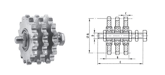 Koła łańcuchowe TYP KS - triplex Obraz jest profesjonalną i potężną kompozycją, która skupia się na kołach łańcuchowych trójrzędowych (triplex) typu KS (z piastą i otworem wstępnym). Całość emanuje maksymalną mocą i przemysłową solidnością, podkreślając jednocześnie gotowość produktu do dalszej, precyzyjnej obróbki. Dominują w niej barwy stali – często czernionej (oksydowanej) lub naturalnej – co podkreśla techniczny charakter. Obraz jest osadzony w kontekście autoryzowanego polskiego dystrybutora DAKAM. W centrum uwagi, na czystej, industrialnej powierzchni (np. metalowym stole warsztatowym lub białym tle), znajduje się starannie zaaranżowany zestaw kół łańcuchowych Typ KS - Triplex: • Różnorodność rozmiarów: Prezentowanych jest kilka kół o różnej liczbie zębów i średnicy, co wizualnie komunikuje szeroki zakres oferty dostępny w magazynie. • Kluczowe cechy Typu KS Triplex: Ujęcia makro eksponują: 1. Potrójny rząd zębów (Triplex): Najważniejszy element wizualny – wyraźnie widoczne trzy równoległe rzędy precyzyjnie wykonanych zębów. To wizualnie komunikuje przeznaczenie do współpracy ze standardowymi łańcuchami rolkowymi trójrzędowymi i zdolność do przenoszenia największych mocy i momentów obrotowych. 2. Zintegrowana piasta: Solidna piasta po jednej stronie koła, która jest charakterystyczną cechą typu KS. 3. Otwór wstępny (Pilot Bore): Centralny, mały otwór w piaście, który wizualnie komunikuje, że koło jest gotowe do dalszej obróbki (rozwiercenia na wymiar i wykonania rowka wpustowego) zgodnie z potrzebami klienta. • Materiał i wykończenie: Koła wykonane są z wysokogatunkowej stali (np. C45), często z czarną, oksydowaną powierzchnią chroniącą przed korozją. Zęby mogą być hartowane indukcyjnie, co podkreśla ich trwałość (choć nie zawsze jest to widoczne). Tło jest subtelnie rozmyte (efekt bokeh), ale jednoznacznie wskazuje na profesjonalną dystrybucję na terenie Polski: • Nowoczesny magazyn DAKAM: W tle widać rzędy wysokich regałów magazynowych, wypełnionych uporządkowanymi stosami lub oryginalnymi opakowaniami kół łańcuchowych. Duża ilość towaru na stanie wizualnie potwierdza status "sprawdzonego dystrybutora". • Centrum obróbcze (opcjonalnie): W dalszym tle może być widoczny fragment warsztatu z tokarką lub dłutownicą, co dodatkowo podkreśla możliwość wykonania obróbki na miejscu. • Logo Dystrybutora: W dyskretnym, ale widocnym miejscu umieszczone jest logo DAKAM, z dopiskiem "Centrum Napędów Łańcuchowych" lub "Autoryzowany Dystrybutor", co buduje jego markę jako zaufanego partnera. Obraz niesie jasny komunikat: "Jako sprawdzony polski dystrybutor DAKAM, posiadamy na stanie pełen asortyment standardowych kół łańcuchowych trójrzędowych Typ KS (z piastą i otworem wstępnym), gotowych do szybkiej wysyłki lub dalszej obróbki na miejscu dla najbardziej wymagających napędów".