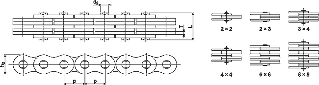 Łańcuchy płytkowe typ AL/FL - DAKAM Dystrybutor łańcuchów: Renold, Tsubaki, Diamond Chain Company, Rexnord