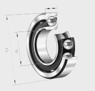 Łożyska kulkowe skośne jednorzędowe seria: 70..-B ; 70..-B-2RSR ; 718..-B ; 72..-B ; 72..-B-2RS ; 73..-B ; 73..-B-2RS