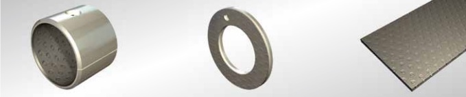 Podkaładki ślizgowe PERMAGLIDE - DAKAM Zdjęcie przedstawia kompozycję podkładek ślizgowych PERMAGLIDE ułożonych na jednolitej, technicznej powierzchni, która może być tłem studyjnym lub blatem roboczym. Na pierwszym planie widać kilka podkładek ułożonych jedna na drugiej, tworząc niewielki stos. Pozwala to na dokładne przyjrzenie się ich grubości i idealnie gładkim krawędziom. Obok nich leżą pojedyncze podkładki, ukazując ich idealnie płaską powierzchnię oraz charakterystyczny, matowy, szaro-brązowy odcień, typowy dla materiałów kompozytowych PERMAGLIDE. Oświetlenie jest mocne i precyzyjne, podkreślając subtelną teksturę powierzchni i wysoką jakość wykonania. Brak cienia i odblasków sugeruje, że zdjęcie zostało wykonane w kontrolowanych warunkach, aby jak najlepiej zaprezentować produkt. Całość kompozycji ma profesjonalny charakter, jak z katalogu inżynieryjnego, co podkreśla techniczne przeznaczenie tych komponentów.