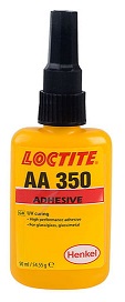 LOCTITE 350 - Klej do szkła UV | Utwardzany światłem LOCTITE 350 to zaawansowany, jednoskładnikowy klej do szkła, który utwardza się pod wpływem światła UV. Produkt ten jest idealnym rozwiązaniem do klejenia elementów szklanych, w tym szyb, luster i innych elementów dekoracyjnych. Jego unikalna formuła zapewnia bardzo mocne, trwałe i niewidoczne połączenie, co jest kluczowe w przypadku klejenia szkła, gdzie estetyka odgrywa ważną rolę.
